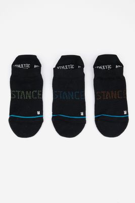 Unisex 3 Pairs Prime Tab Athletic Socks  Black