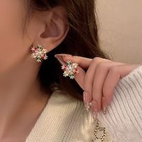 Women's Stud Earrings Fine Jewelry Classic Snowflake Personalized Stylish Earrings Jewelry Rainbow For Christmas Festival 1 Pair Lightinthebox