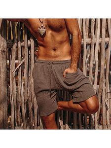 Mens Linen Minimalist Holiday Shorts