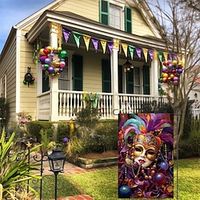 Carnival Festival Garden Flag 12x18Inch Outdoor Decorations Welcome Garden Patio Flag Yard Flag Double Sided Holiday Outdoor Flags 1pc Lightinthebox - thumbnail