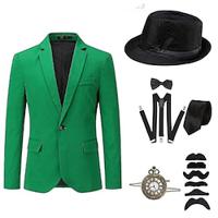 Retro Vintage 1920s Outfits Party Costume Masquerade Men's Halloween Casual Daily Party / Cocktail Coat Lightinthebox