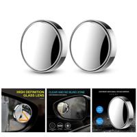 Kaisa 2Pcs Car Rearview Mirrors HD Convex Mirror Blind Spot Auto Rearview Mirror 360 Degree Wide Angle Vehicle Parking Rimless Mirrors