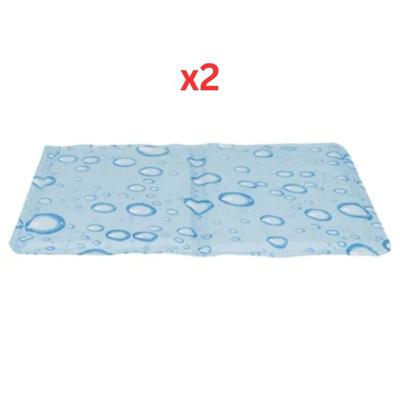 Trixie Cooling Mat With Water Drops Design For Dogs - Blue 50X40cm (Pack Of 2) Trixie Cooling Mat With Water Drops Design For Dogs - Blue 50X40cm (Pack Of 2)