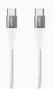 Levore 1m Nylon Braided Usb C To Usb C Cable-(White)-(LC5211-WH)