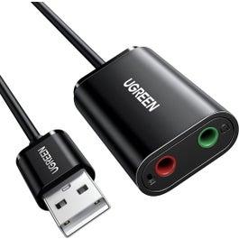 UGREEN US205-30724B USB 2.0 Audio Adapter to External Sound Card - Black