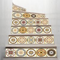 Creative 3d Staircase Stickers Mandala Pattern Diy Imitation Decorative Home Stickers Waterproof 3d Stereo Wall Stickers Lightinthebox - thumbnail