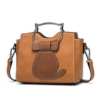 Women Cute Cat Pattern Handbags Leisure Shoulder Bags