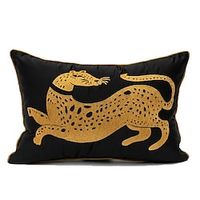 Embroidered Leopard Pillow Cover Sofa Cushion Pillowcase Model Room Hotel Living Room Waist Pillow Back Cover Lightinthebox - thumbnail