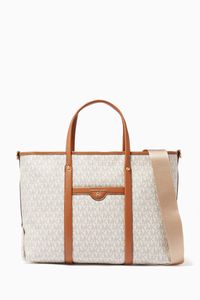 Beck Large Tote in Canvas & Leather