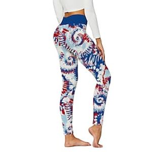 Women's Trousers Sports Tights 3D Print Print Full Length Pants Fitness Yoga Stretchy Multi Color Flag Outdoor Sports Mid Waist Rainbow S M L XL XXL Lightinthebox