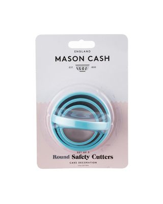 Mason Cash Round Safety Cookie Cutters Set of 3 Blue