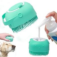 2pcs Pet Dog Cat Grooming Bath Brush Massage Brush With Soap And Shampoo Soft Silicone Glove Dogs Cats Paw Clean Bath Tools COLOR RANDOM miniinthebox - thumbnail