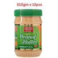 Natures Choice Peanut Butter Crunchy, 510 gm Pack Of 12 (UAE Delivery Only)