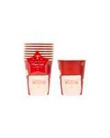 RSW Santa Face Paper Tumbler 8oz Pack of 8 Assorted 1 Pack