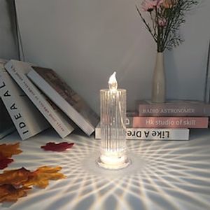 2pcs Electronic Candle Diamond Shaped Lamp Retro Style Bedroom Bedside Night Light for Christmas Wedding Party Holiday Home Party Decoration Lightinthebox