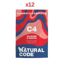 Natural Code Salmon & Duck Complete Wet Cat Food 70G (Pack of 12)