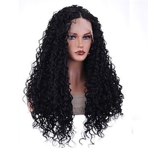 Synthetic Lace Wig Curly Style 14 inch Black Middle Part U Part Wig Women's Wig Black miniinthebox