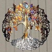 1pc Metal Art Tree Of Life Metal Crafts Wall Decoration Outdoor Garden Hanging Wall Art Scene Decoration Holiday Decoration Party Decoration Celebration Decoration miniinthebox - thumbnail