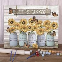 DIY Acrylic Painting Kit Daisy Oil Painting By Numbers On Canvas For Adults Unique Gift Home Decor 16 20 Inch Lightinthebox