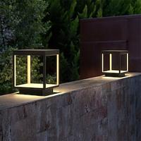 Column Lamp Waterproof Exterior Post Light Fixtures,Pillar Lights Outdoor, IP65 Square Pillar Lights Outdoor Waterproof Aluminum Glass Post Light Fixtures Exterior Pillar Lights Villa Garden Villa Out Lightinthebox