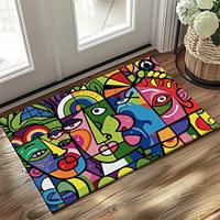 Rainbow Abstract Art Doormat Kitchen Mat Floor Mat Non-Slip Area Rug Oil Proof Rug Indoor Outdoor Mat Bedroom Decor Bathroom Mat Entrance Entreyway Rug Lightinthebox