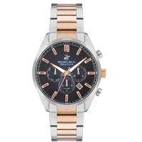 Beverly Hills Polo Club Men's Multi Function Display Watch & Metal Strap, Silver And Rose Gold - BP3502X.590 - thumbnail