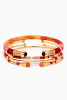 Stack Stone Bracelet in 24kt Gold Plating, Set of 4 - thumbnail