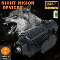 1080P HD Infrared Night Vision Device 5X Digital Zoom Hunting Telescope Day And Night Dual-use With Built-in Battery USB Charging Cable No Charging Head And 32G Memory Card For Hunting Camping miniinthebox - thumbnail