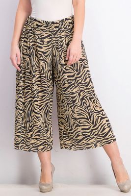 Womens Printed Capri Pants Black/Yellow Womens Printed Capri Pants Black/Yellow