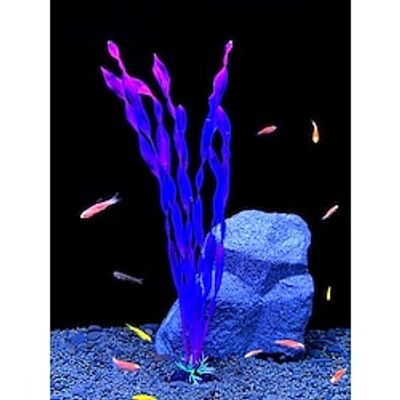 Fish Tank Aquarium Decoration Fish Bowl Waterplant Blue Waterproof Noiseless Artificial Soft Plastic Plastic 1 Piece 28#4#2.6 cm Lightinthebox