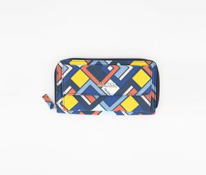 Womens Making Waves Front Pocket Organizer Wallet  Navy Combo