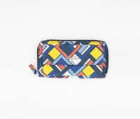 Womens Making Waves Front Pocket Organizer Wallet  Navy Combo - thumbnail