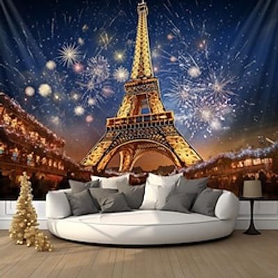 Landscape Eiffel Tower Hanging Tapestry Wall Art Large Tapestry Mural Decor Photograph Backdrop Blanket Curtain Home Bedroom Living Room Decoration Lightinthebox