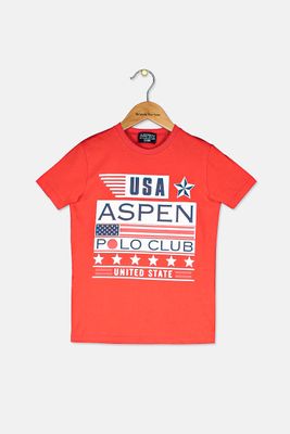 Kids Boys Graphic Print USA T-Shirt Red Kids Boys Graphic Print USA T-Shirt Red