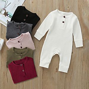 Baby Boys' Basic Solid Colored Long Sleeve Romper Blushing Pink Wine Army Green Lightinthebox