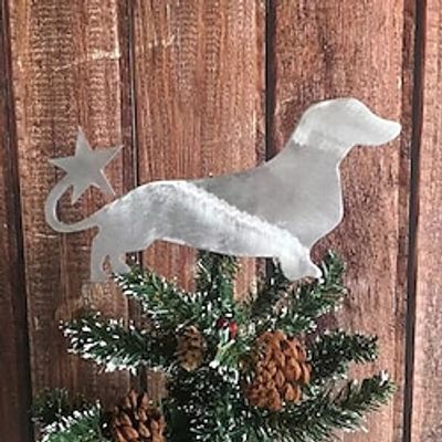 Dog Star Christmas Tree Topper Decoration Christmas Tree Topper Home Decoration Cute Christmas Holiday Party Gift for Family miniinthebox