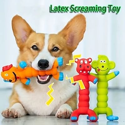 1pc Latex Screaming Animals Design Dog Chew Toys Tough Squeaky Dog Grinding Teeth Toys Lightinthebox