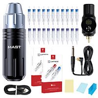 DRAGONHAWK Flip RCA Cord Rotary Pmu Permanent Makeup Pen Tattoo Machine Kit with Wireless Battery Power Cartridge Needles Set Lightinthebox - thumbnail