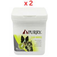 Purry Ear Finger Wipes For Dogs And Cats - 50pcs (Pack of 2)