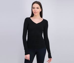 Womens Long Sleeve Top  Black