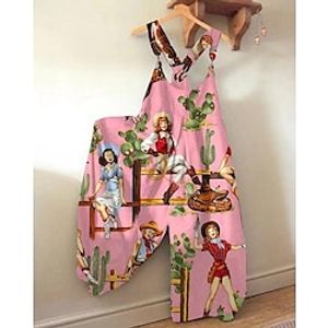 Women's Jumpsuits Casual Summer New  Strappy Creative Printing One-Piece miniinthebox
