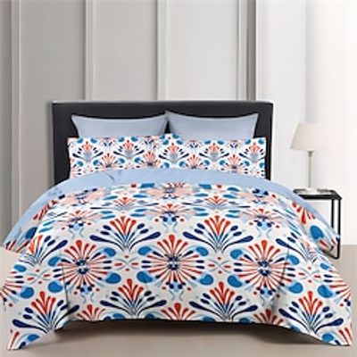 100% Cotton Duvet Cover Set Floral Pattern Comforter Set Soft Luxury Bedding Set Home Decor Dusk Bedding Gift King Queen Full Size Lightinthebox