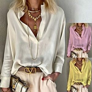 Women's Blouse Stand Collar Solid Color Sport Athleisure Shirt Long Sleeve Breathable Soft Comfortable Everyday Use Street Casual Daily Activewear Outdoor Lightinthebox