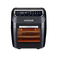 Nutricook 12Liters Air Fryer Oven 1800 Watts Digital One Touch Control Panel Display, 8 Preset Programs, Black - NC-AFO12