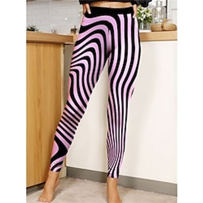 Women's Leggings Ankle-Length High Cut High Elasticity High Waist Active Fashion Yoga Sports  Outdoor Pink Blue S M All Seasons Lightinthebox
