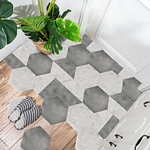 Creative Marble Gray Hexagonal Non-slip Floor Pvc Sticker Kitchen Bathroom Floor Waterproof Self-adhesive  Removable Wall Sticker Lightinthebox