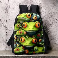 Men's Backpack 3D Print School Outdoor Daily Animal Polyester Large Capacity Breathable Lightweight Zipper Print Light Green Blue Green Lightinthebox