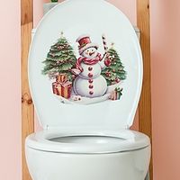 Christmas Stickers Tree Snowman Children's Bedroom Stickers, Toilet Stickers, Home Decoration, Wall Stickers, Xmas Self-adhesive Stickers Lightinthebox - thumbnail