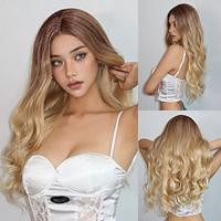 Synthetic Lace Wig Curly Style 26 inch Blonde Middle Part 13x1 Lace Front Wig Women's Wig Light golden Lightinthebox