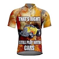 21Grams Men's Cycling Jersey Short Sleeve Bike Top with 3 Rear Pockets Mountain Bike MTB Road Bike Cycling Breathable Quick Dry Moisture Wicking Yellow Graphic Patterned Spandex Polyester Sports Lightinthebox - thumbnail